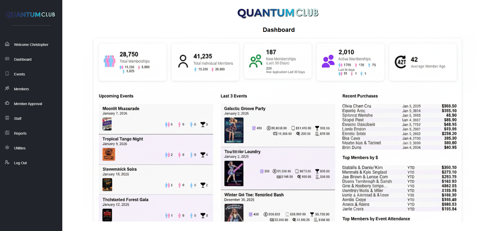 QMS-CLUB Dashboard