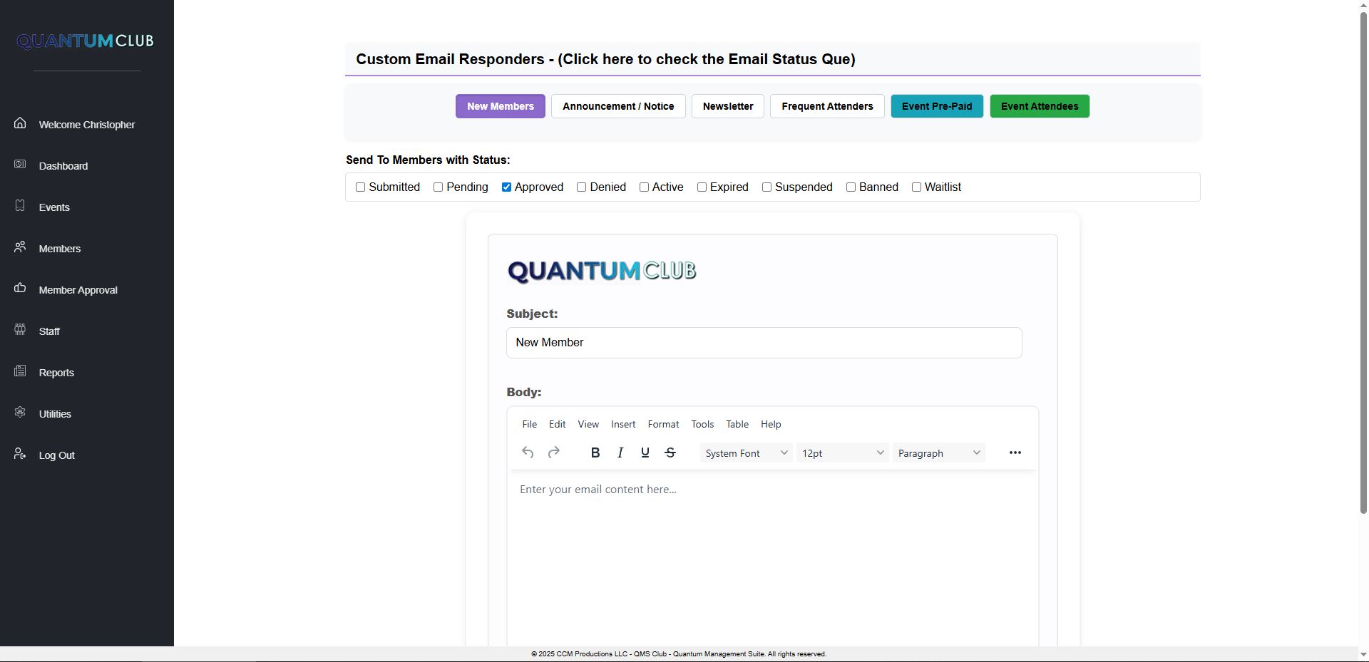 QMS-CLUB Email Responders